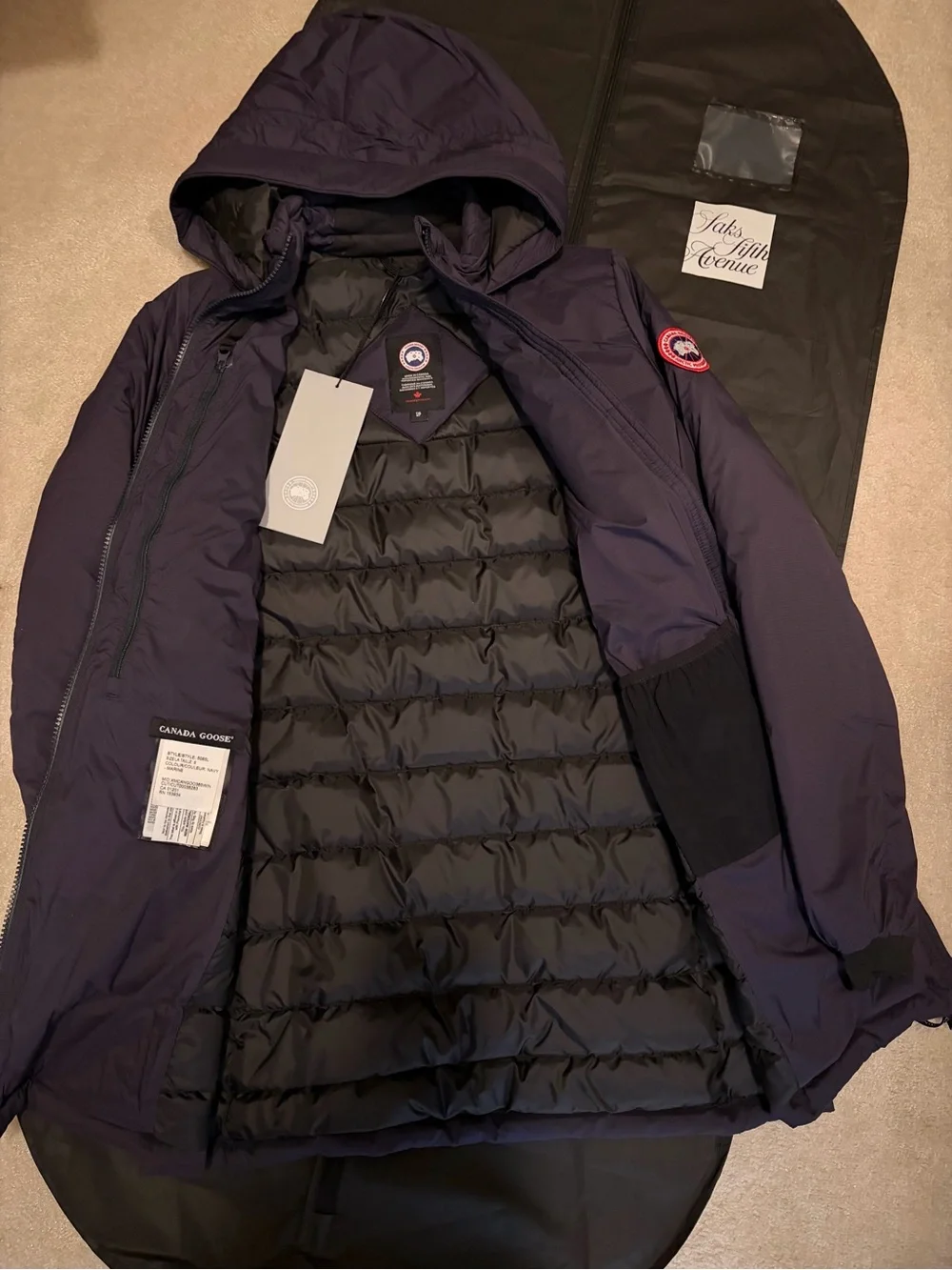 Canada Goose Navy Hooded Puffer Coat